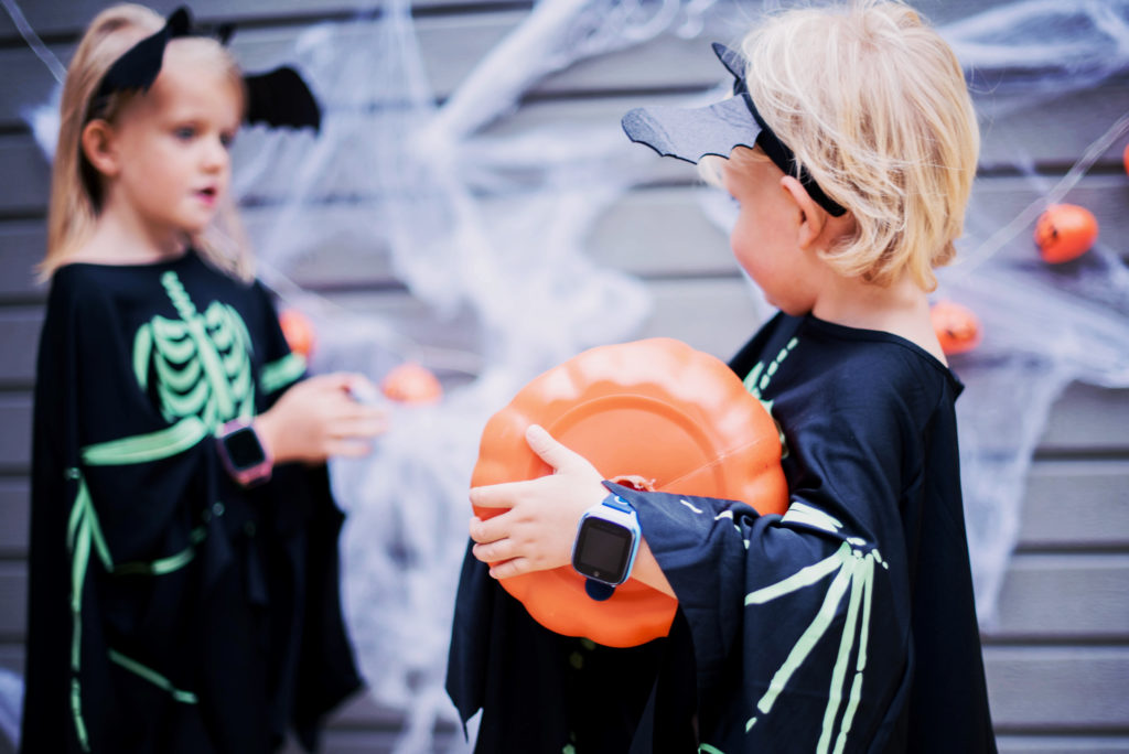 Børn klædt ud til halloween