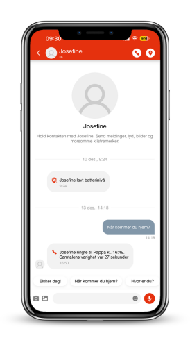 Samtale og meldinger på Xploras smartklokker